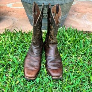 Justin Boots BUCKAROO Men's 11D Work/Western Cowboy Boots Brown Leather